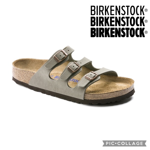Birkenstock Shoes - Birkenstock Florida Soft Footbed Sandal {Stone Birko Flor} 39